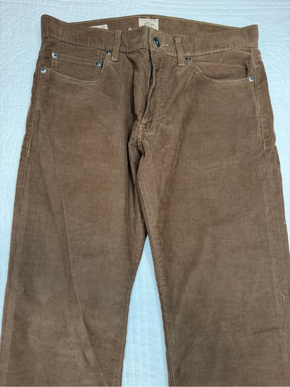 J.Crew Style 484 Stretch Men's Corduroy Brown Pants 30x32 Casual NWT
